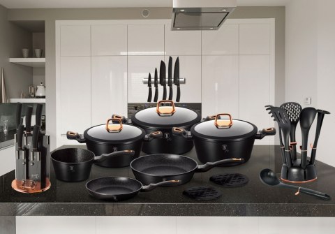 WOK GRANITOWY 30CM BERLINGER HAUS BLACK ROSE BH-6178