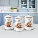 ZESTAW 3 POJEMNIKÓW CERAMICZNYCH NA KAWĘ, HERBATĘ I CUKIER MAESTRO MR-20050-03CS