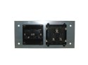 Media port Cova 1*230V 1*RJ45 1*RJ11 srebrny