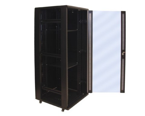 Szafa 19" stojąca 42U 800x1000 BETA RAL9004 szkło